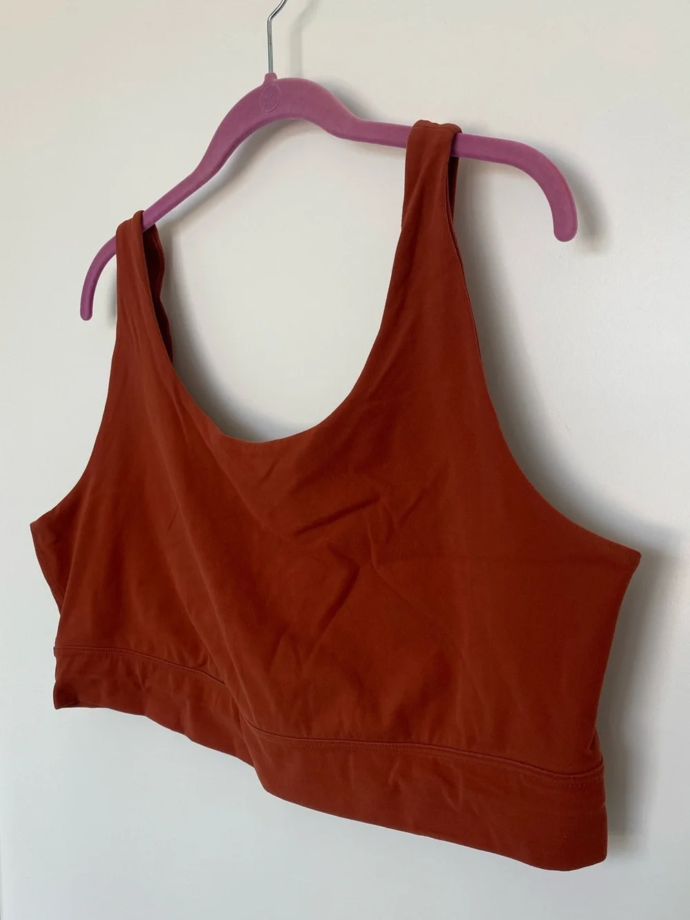 NIKE Women’s Sports Bra - Dri-FIT Cropped Yoga Tank - Burnt Orange Rust Size 2X